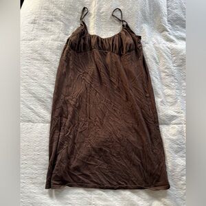 Skin organic brown lightweight dress size 3